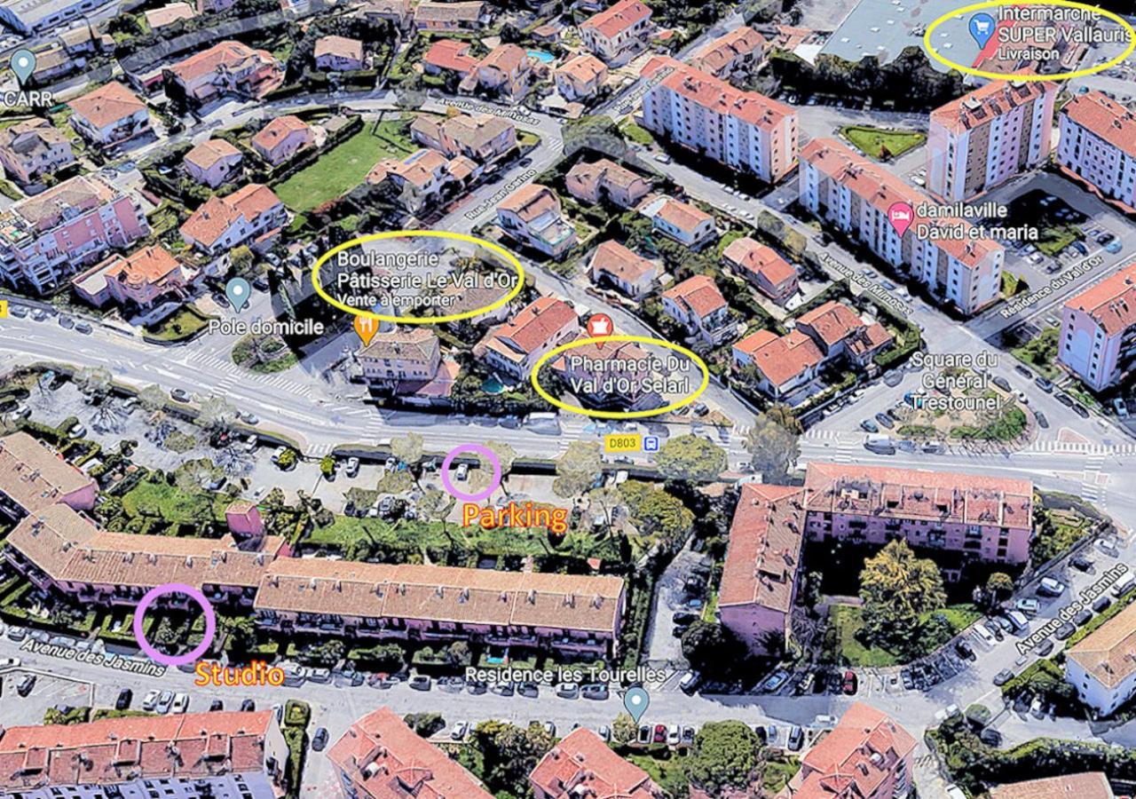 Cosy, Wi-Fi, Jardin & Parking, Jasmins Studio En Cote-D'Azur Vallauris Exterior foto