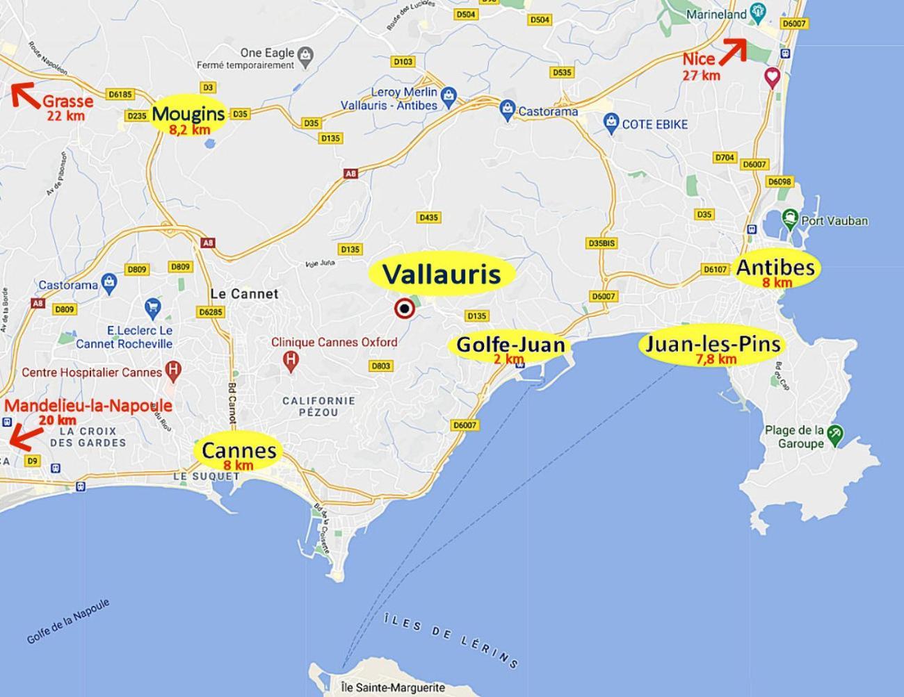 Cosy, Wi-Fi, Jardin & Parking, Jasmins Studio En Cote-D'Azur Vallauris Exterior foto